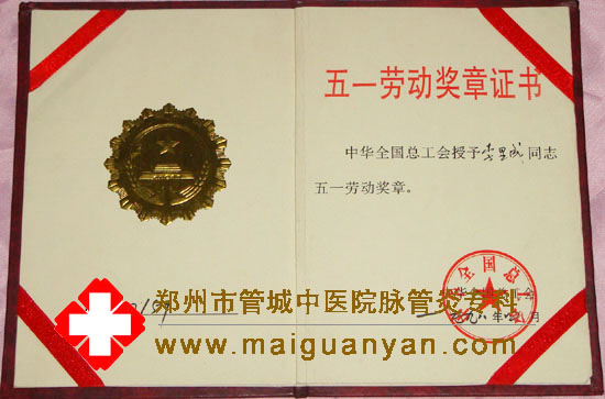 中华全国总工会授予五一劳动奖章